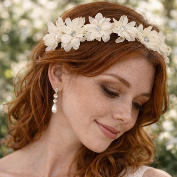Accessories - Cream Floral Hair Accessory